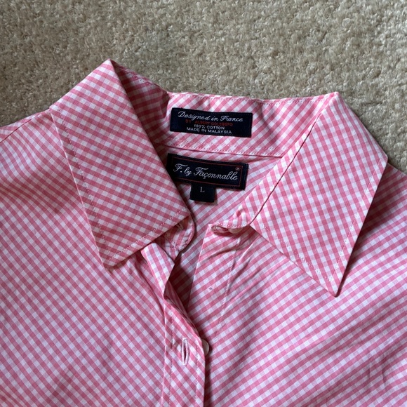 Faconnable Pink Checkered Shirt - Picture 3 of 4